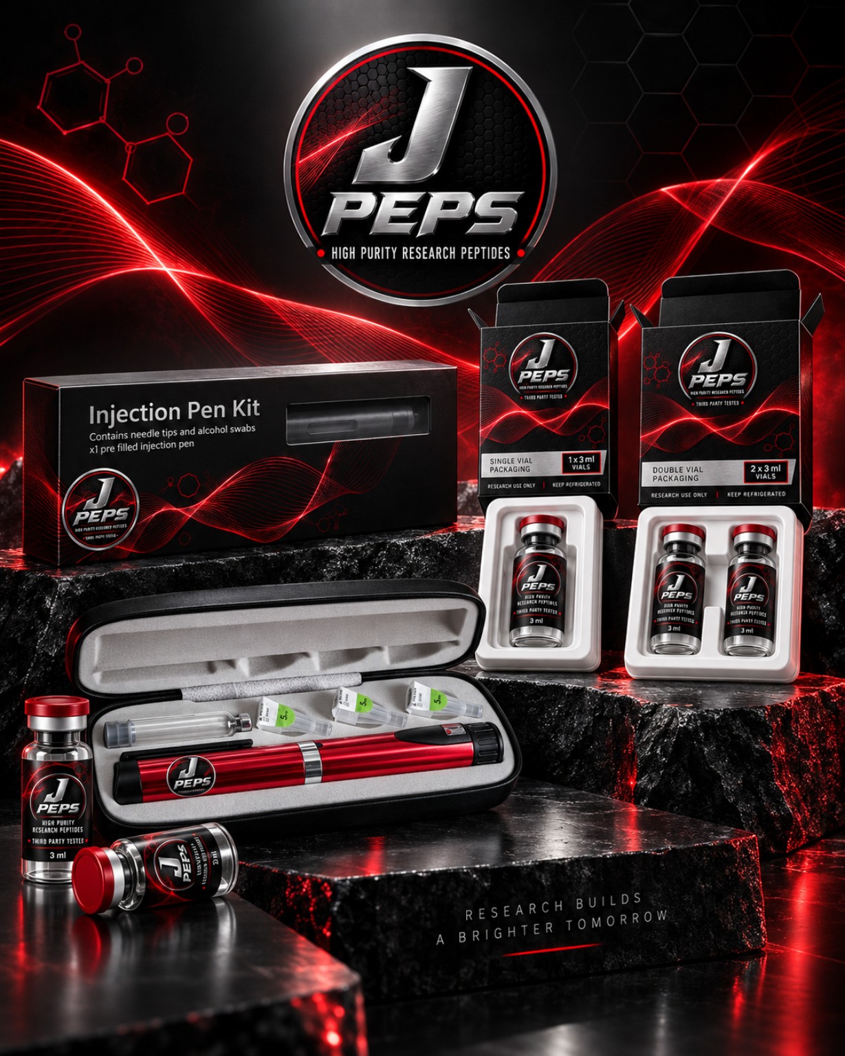 J Peps disposable and reusable injection pen kit presentation